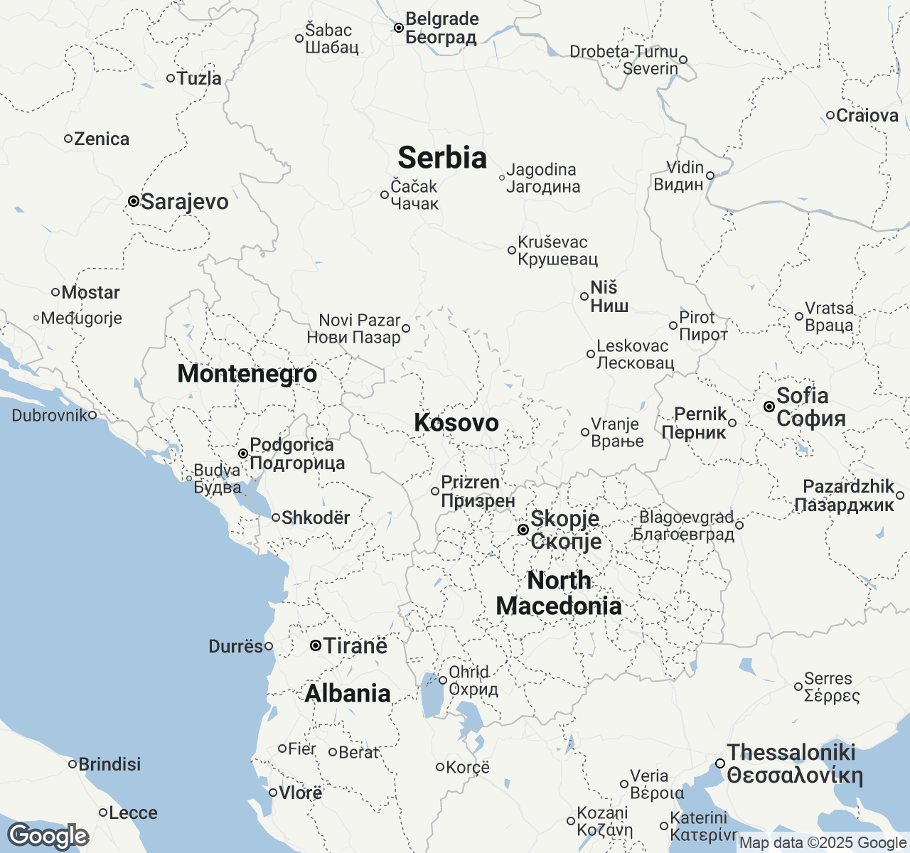 Map of Kosovo